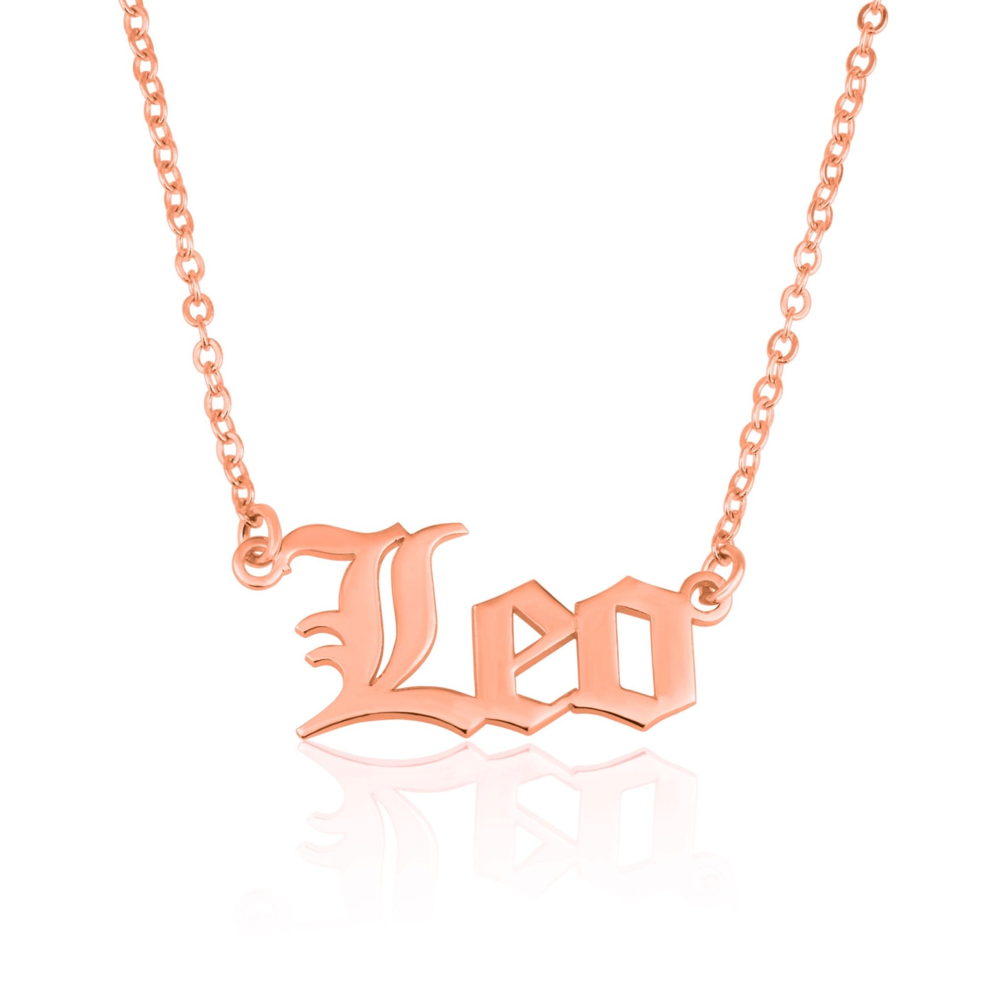 Leo Script Necklace