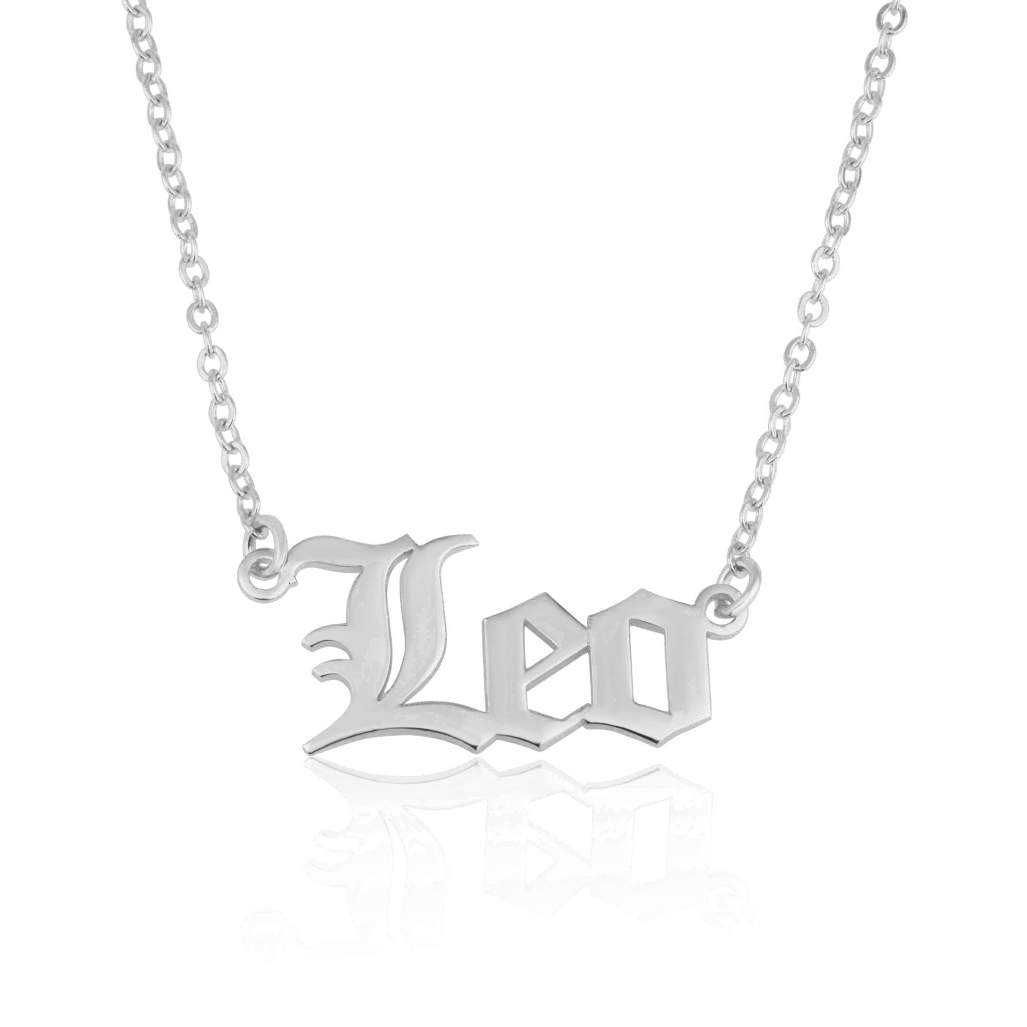 Leo Script Necklace La Vie Bien Leo Script Necklace