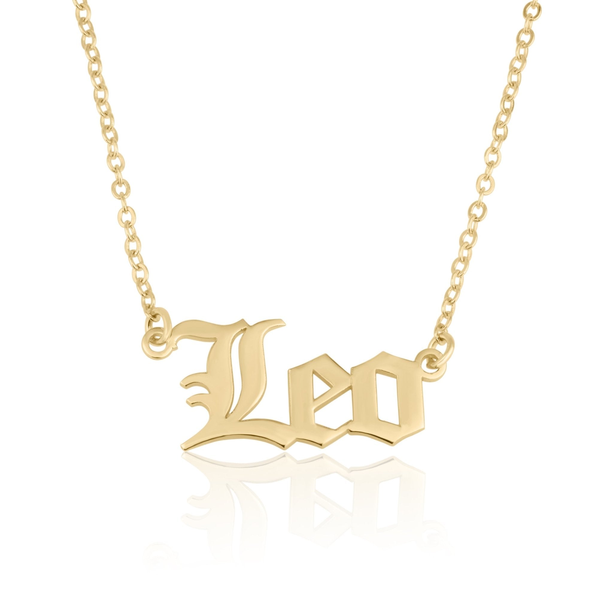 Leo Script Necklace La Vie Bien Leo Script Necklace