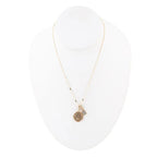Leo - Zodiac Gray Labradorite Golden Charm Necklace by Barse Jewelry