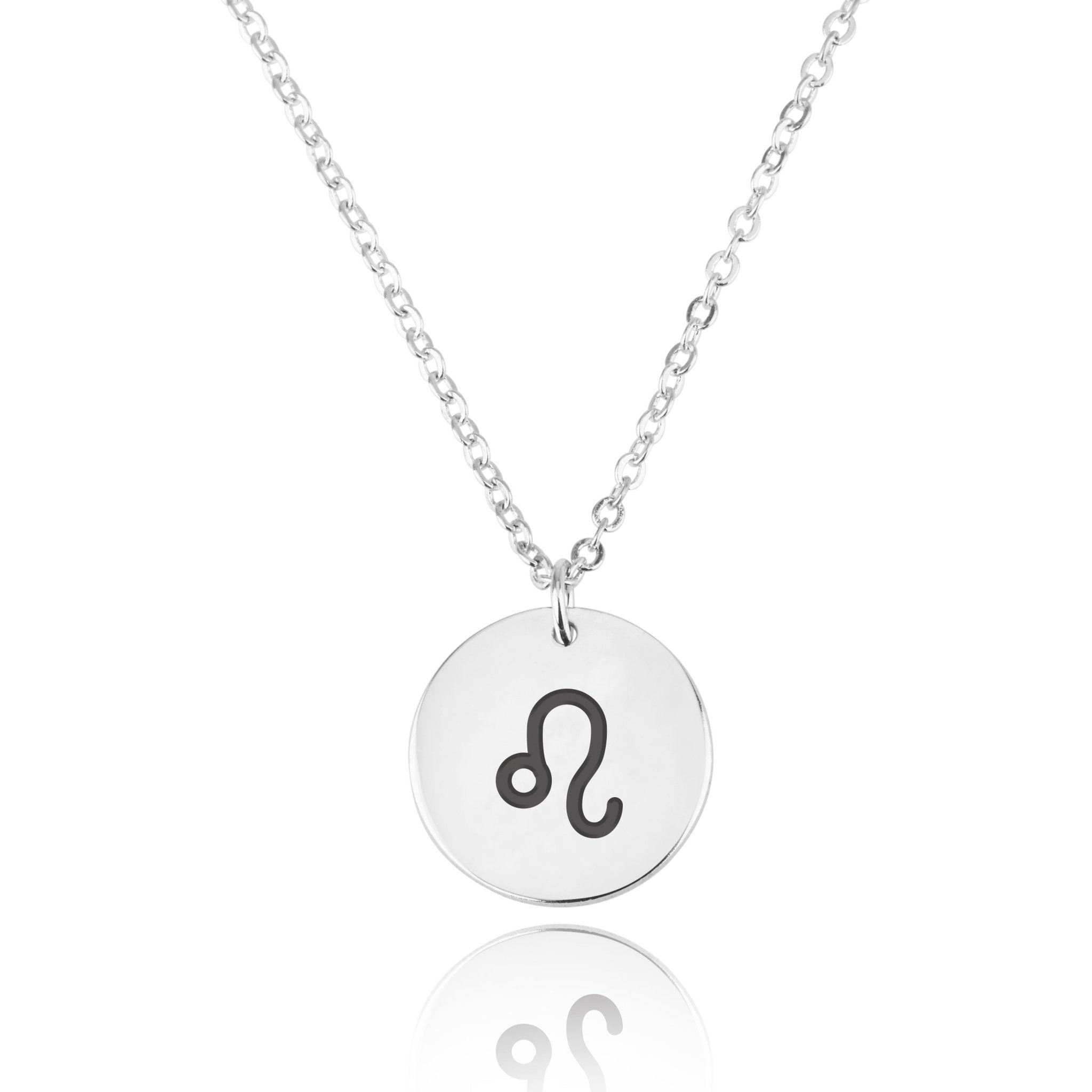 Leo Zodiac Sign Disk Necklace La Vie Bien Leo Zodiac Sign Disk Necklace