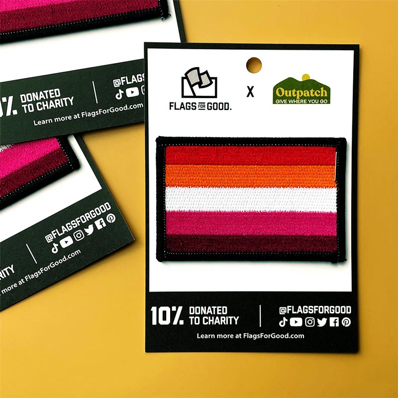 Lesbian Pride Flag Stick-On Patch Patch La Vie Bien Lesbian Pride Flag Stick-On Patch
