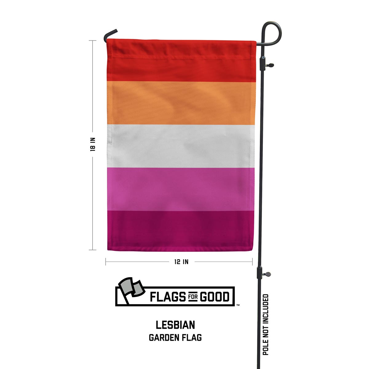 Lesbian Pride Garden Flag Garden Flag La Vie Bien Lesbian Pride Garden Flag