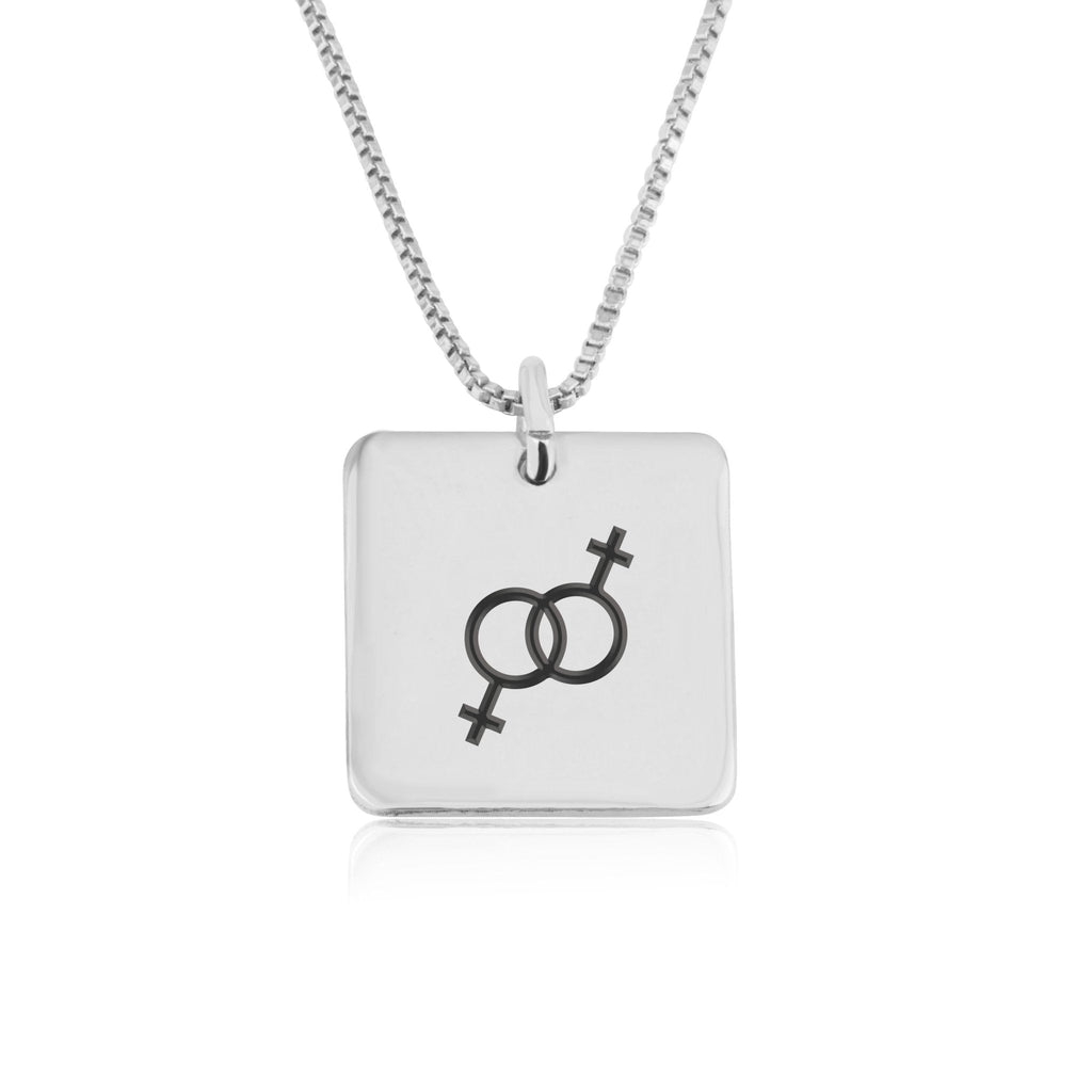 Lesbian Pride Necklace La Vie Bien Lesbian Pride Necklace