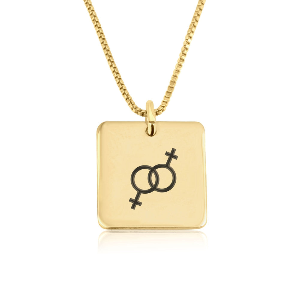 Lesbian Pride Necklace La Vie Bien Lesbian Pride Necklace