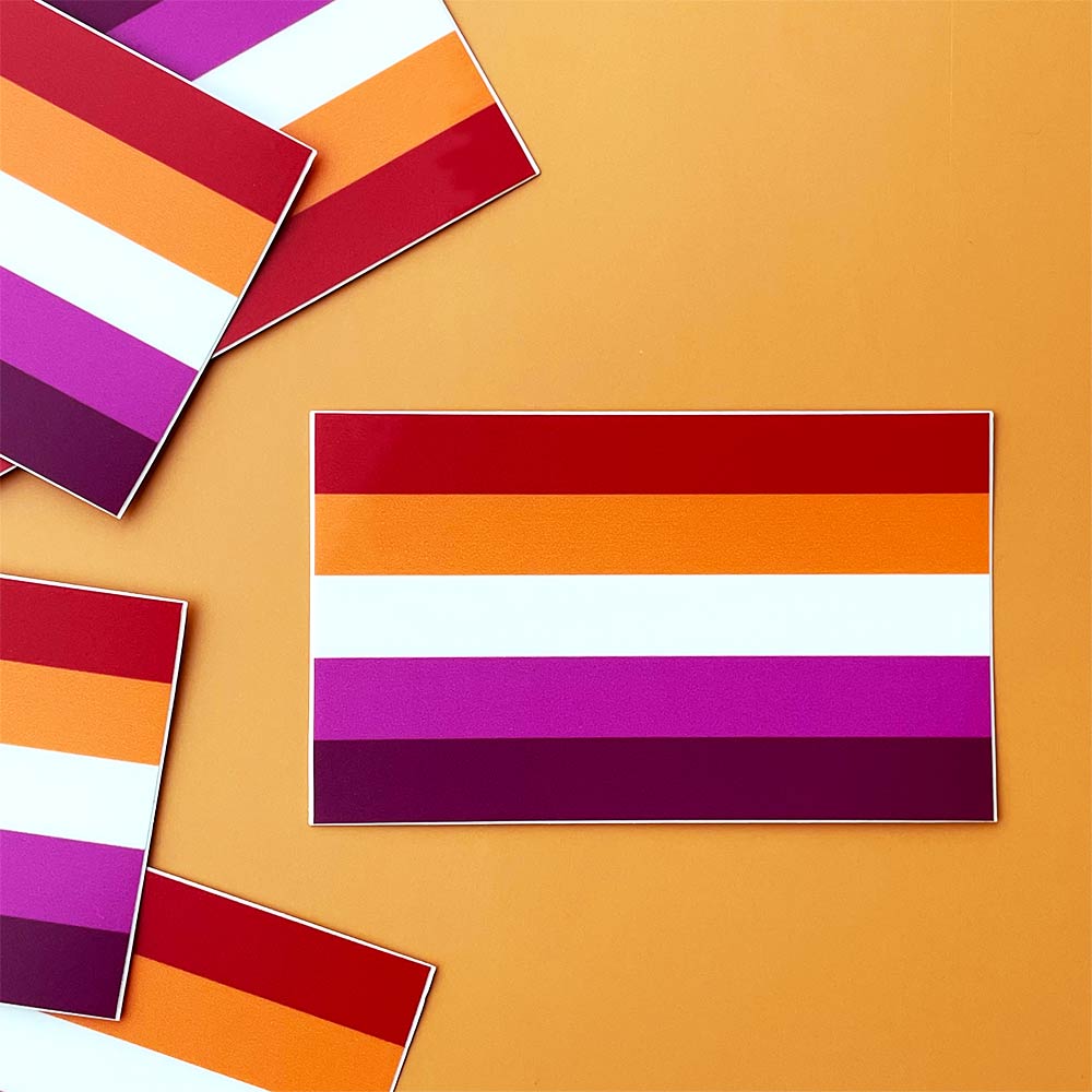 Lesbian Pride Sticker Sticker La Vie Bien Lesbian Pride Sticker