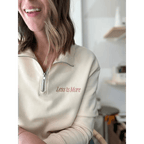 Less is More Embroidered Pullover by Polished Prints