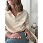 Less is More Embroidered Pullover by Polished Prints
