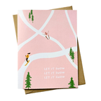 Let It Snow Christmas Card – Cute Modern Ski-Themed Holiday Greeting by Five Dot Post