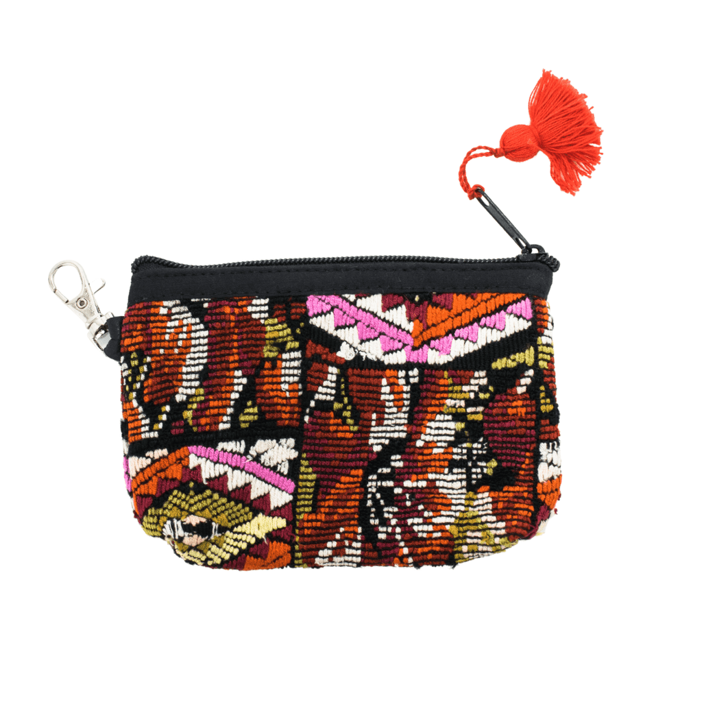 Leti Upcycled Huipil Coin Purse - Guatemala Bags La Vie Bien Leti Upcycled Huipil Coin Purse - Guatemala