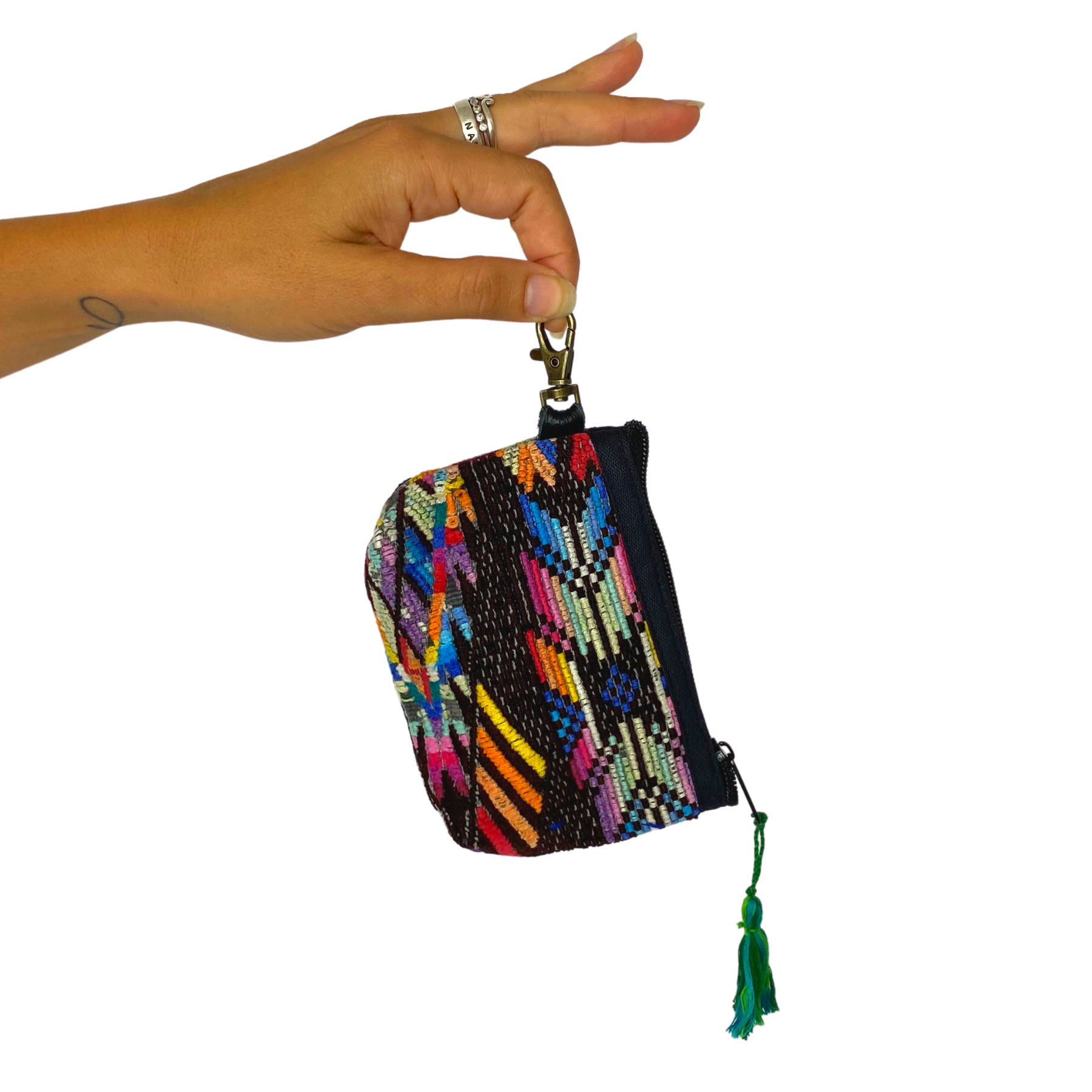 Leti Upcycled Huipil Coin Purse - Guatemala Bags La Vie Bien Leti Upcycled Huipil Coin Purse - Guatemala