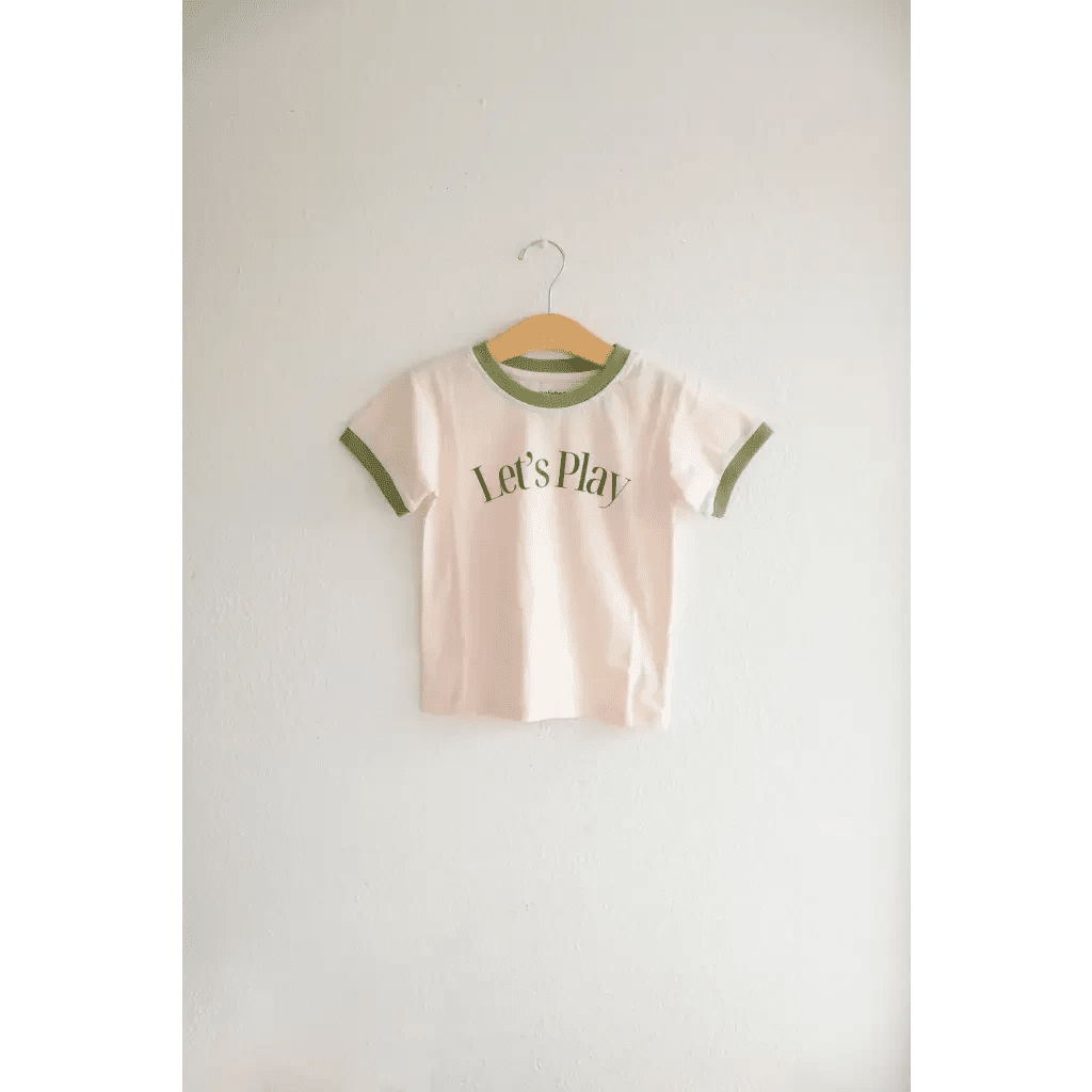 Let's Play Kids Retro Ringer T-Shirt by Polished Prints