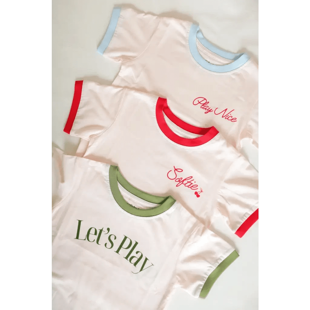 Let's Play Kids Retro Ringer T-Shirt by Polished Prints