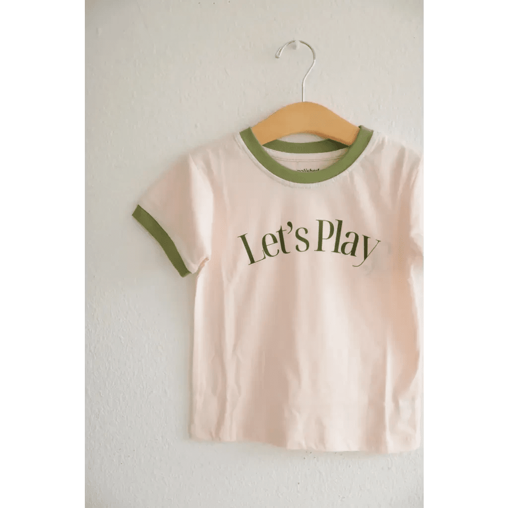 Let's Play Kids Retro Ringer T-Shirt by Polished Prints