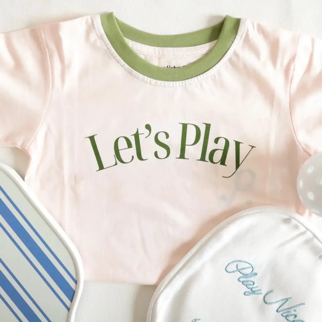 Let's Play Kids Retro Ringer T-Shirt by Polished Prints