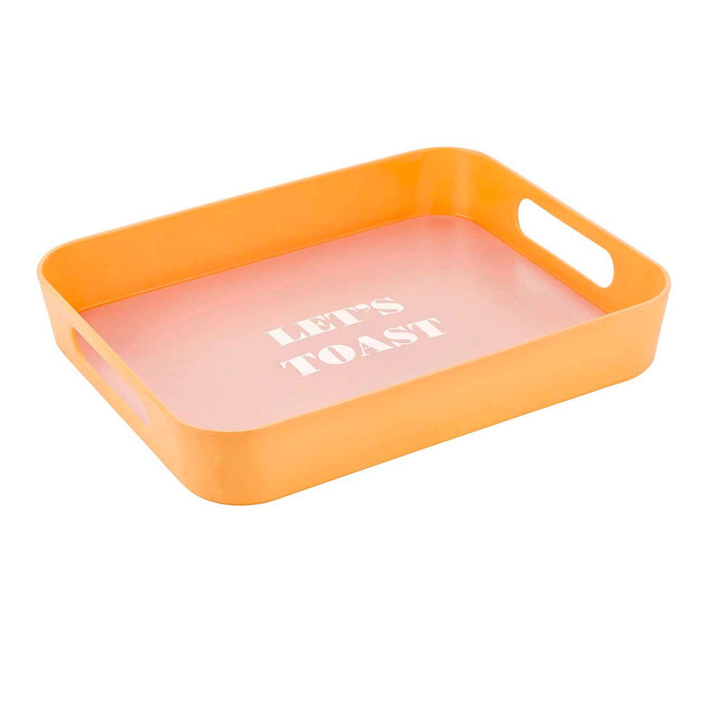 Let's Toast Retro Acrylic Bar Tray | 14" x 10" by The Bullish Store