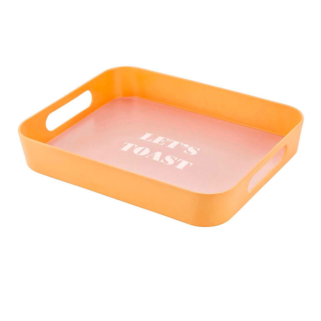 Let's Toast Retro Acrylic Bar Tray | 14" x 10" by The Bullish Store