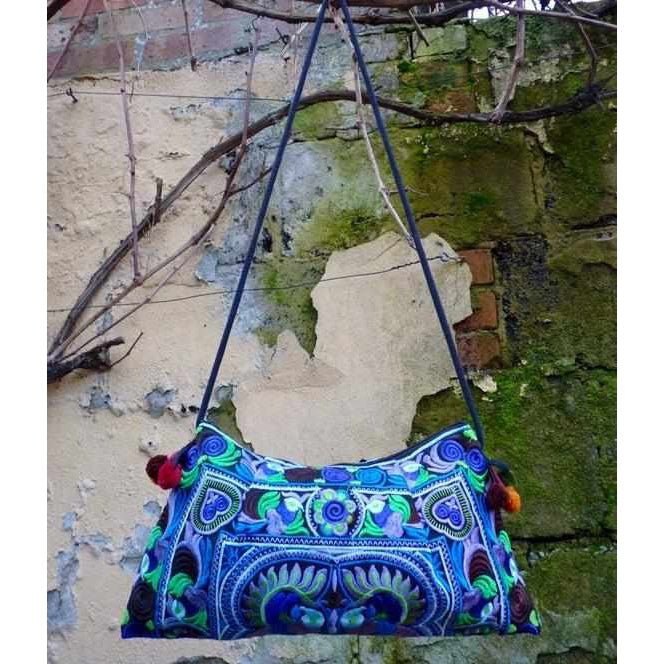 Leyla Embroidered Crossbody Hmong Purse - Thailand Bags La Vie Bien Leyla Embroidered Crossbody Hmong Purse - Thailand