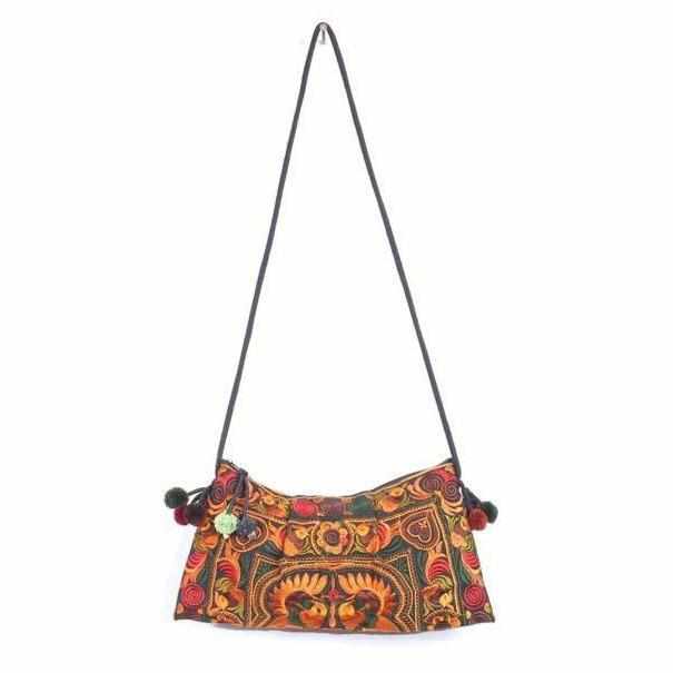 Leyla Embroidered Crossbody Hmong Purse - Thailand Bags La Vie Bien Leyla Embroidered Crossbody Hmong Purse - Thailand