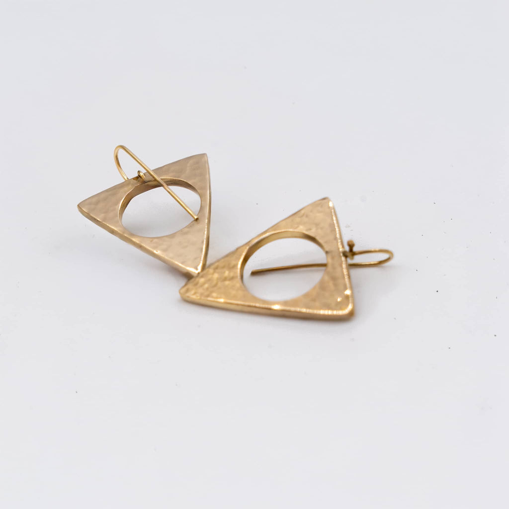 Lia Handmade Triangular Hollow Earrings Earrings La Vie Bien Lia Handmade Triangular Hollow Earrings