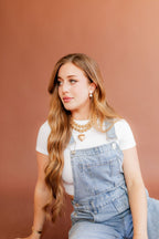 Libby Drop Statement Earrings - 2 Pearl