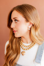 Libby Drop Statement Earrings - 2 Pearl