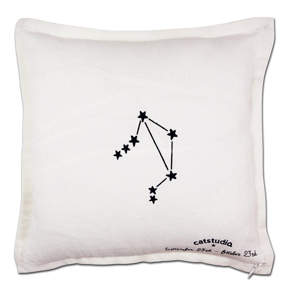 Libra Astrology Hand - Embroidered Pillow by Cat Studio Pillows La Vie Bien Libra Astrology Hand - Embroidered Pillow by Cat Studio