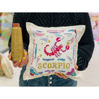 Libra Astrology Hand - Embroidered Pillow by Cat Studio Pillows La Vie Bien Libra Astrology Hand - Embroidered Pillow by Cat Studio