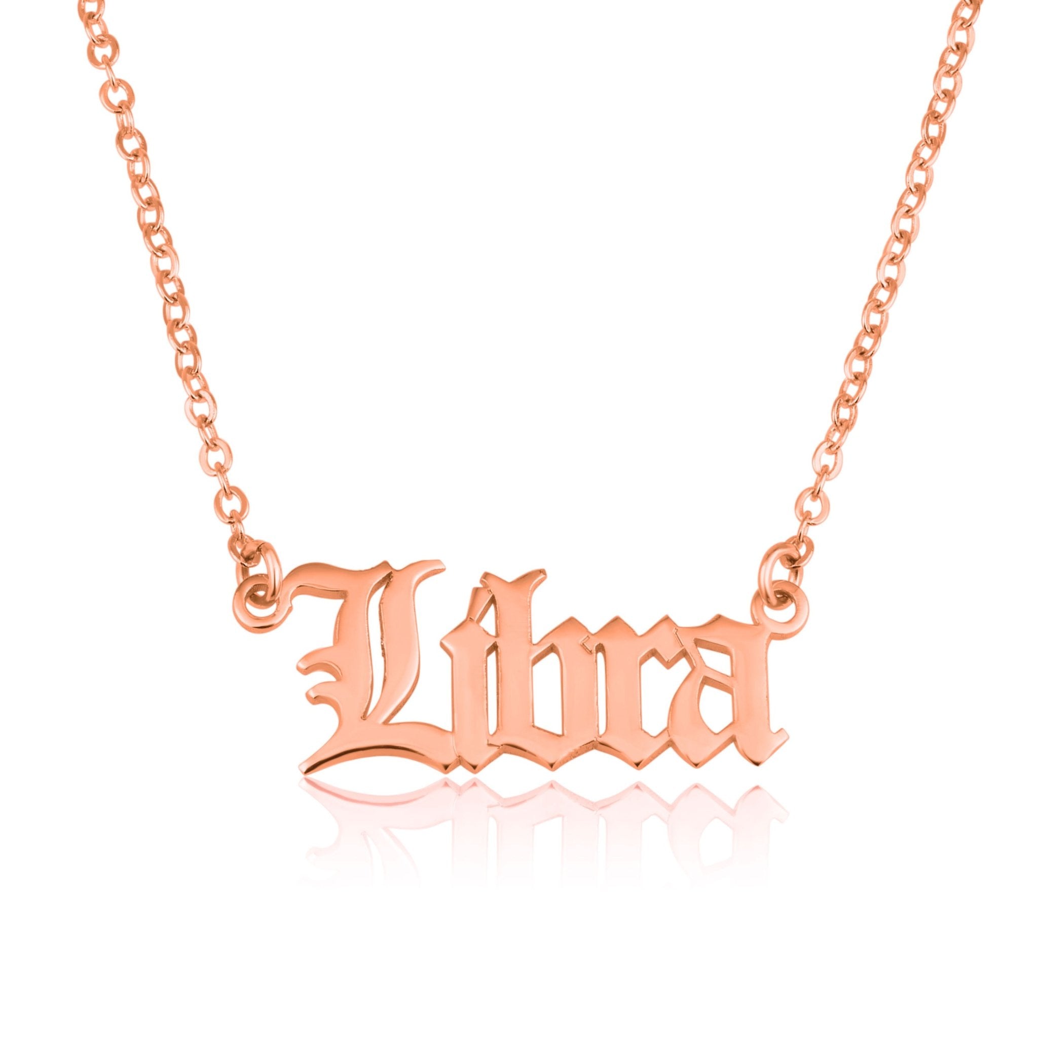 Libra Script Necklace