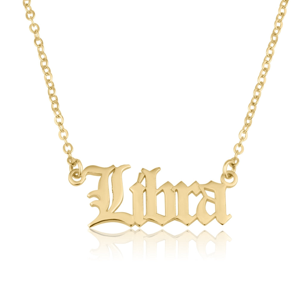Libra Script Necklace La Vie Bien Libra Script Necklace