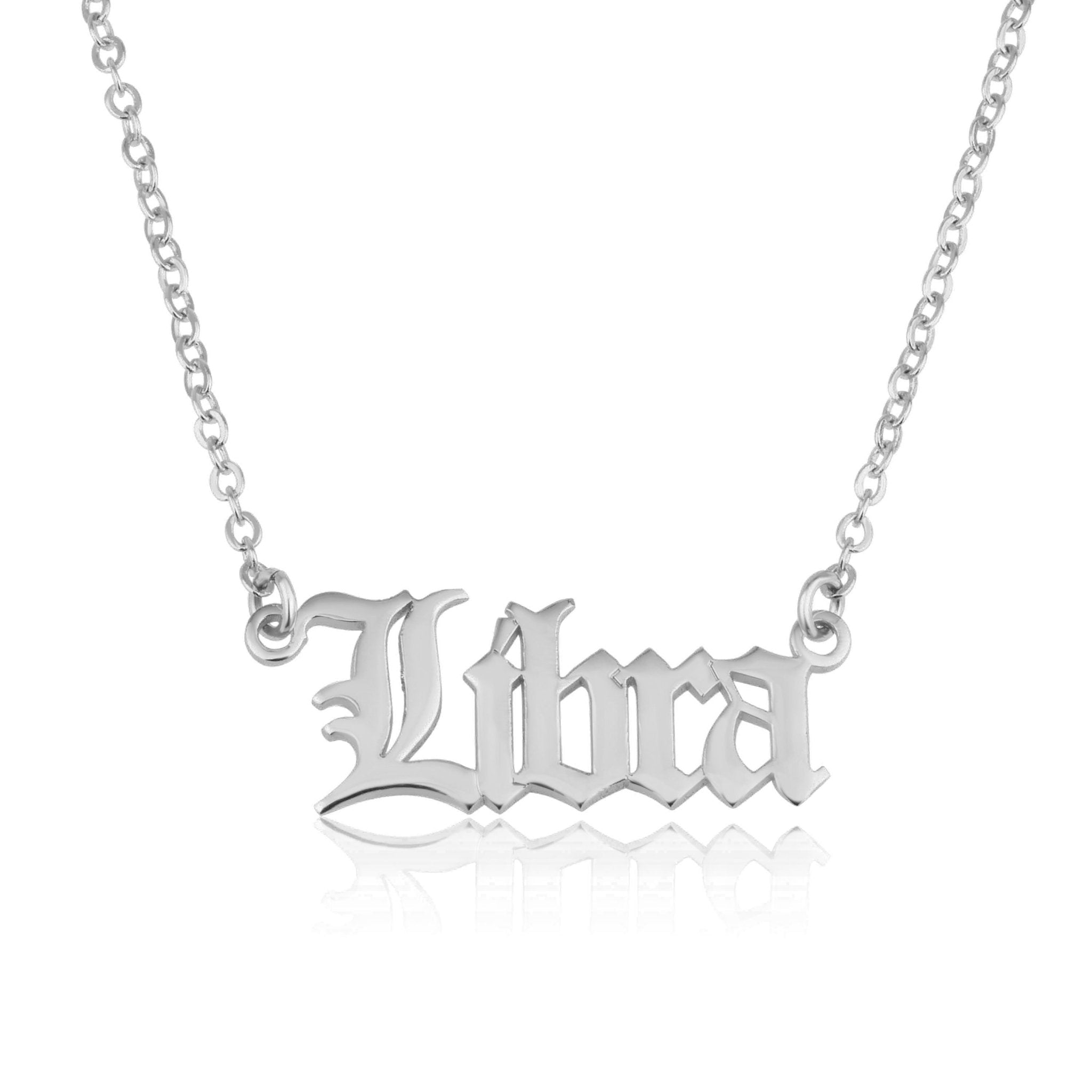 Libra Script Necklace La Vie Bien Libra Script Necklace