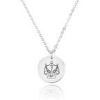 Libra Zodiac Disk Necklace La Vie Bien Libra Zodiac Disk Necklace