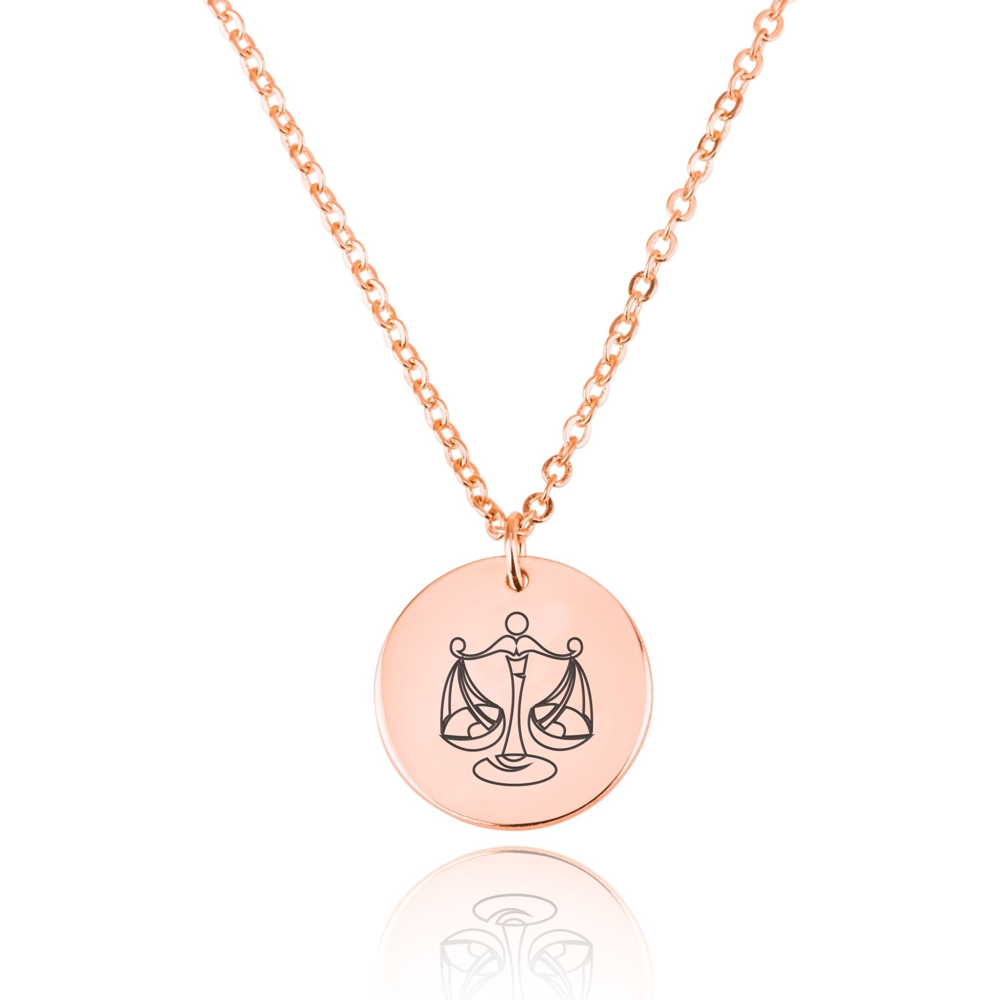 Libra Zodiac Disk Necklace La Vie Bien Libra Zodiac Disk Necklace