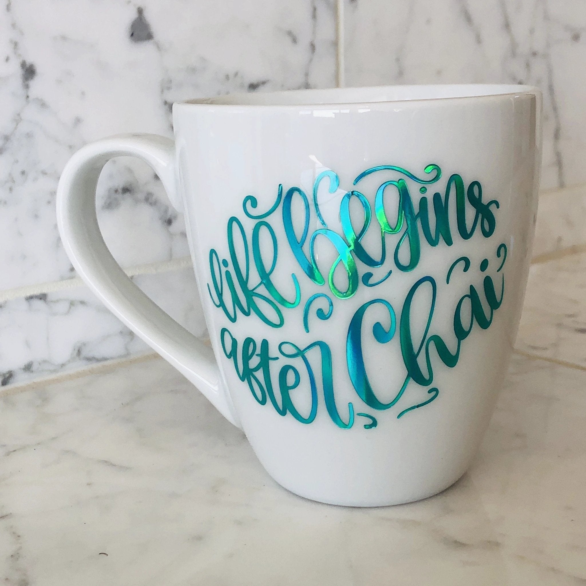 Life begins after Chai Mug by Modern Desi