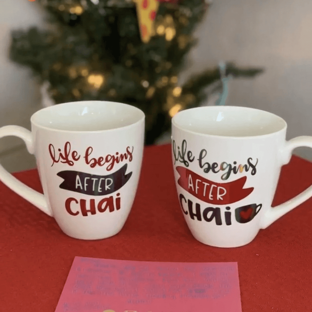 Life Begins After Chai Set of Mugs by Modern Desi