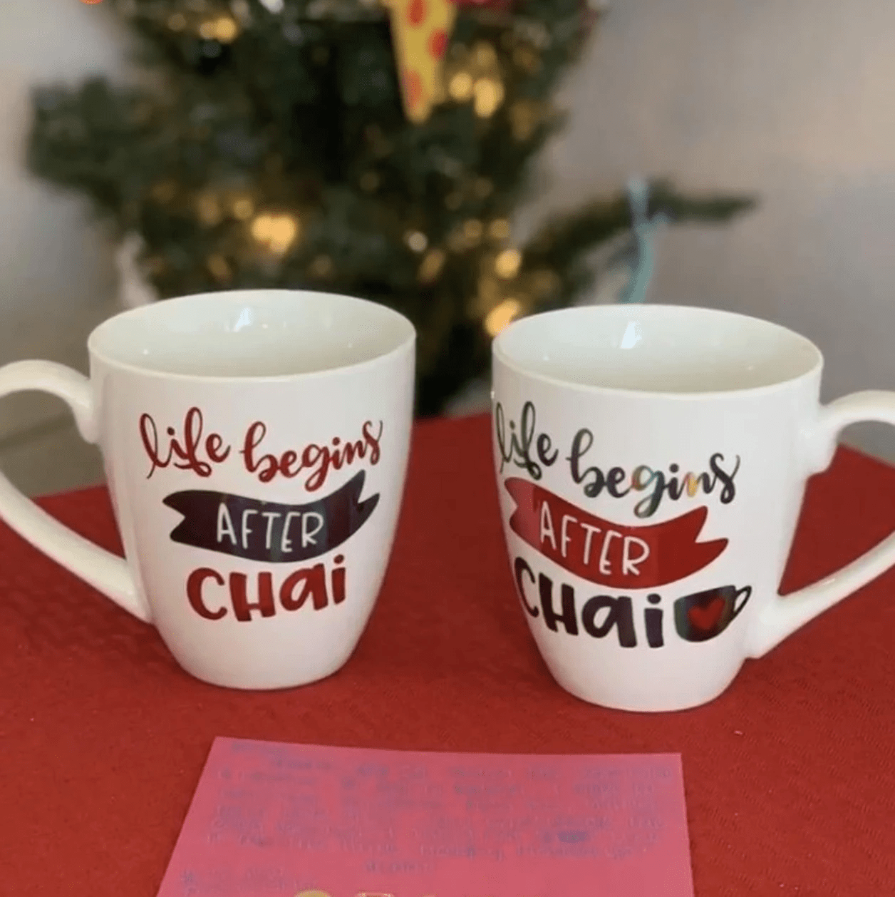 Life Begins After Chai Set of Mugs by Modern Desi