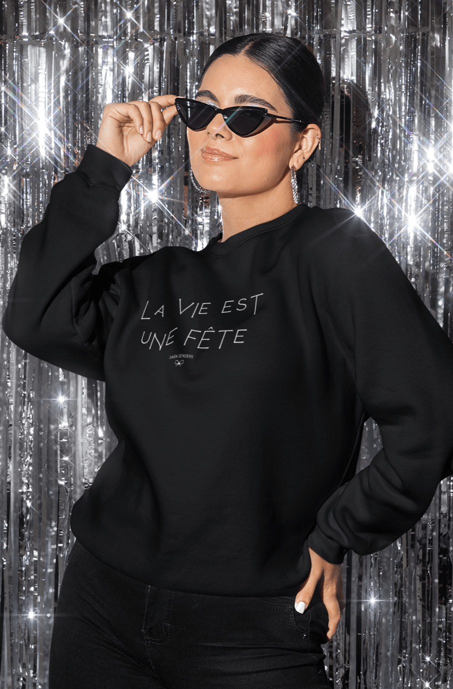 LIFE IS A PARTY • EMBROIDERED PULLOVER by DARA SENDERS
