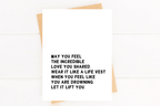Life Vest Sympathy Card for Loss by Five Dot Post