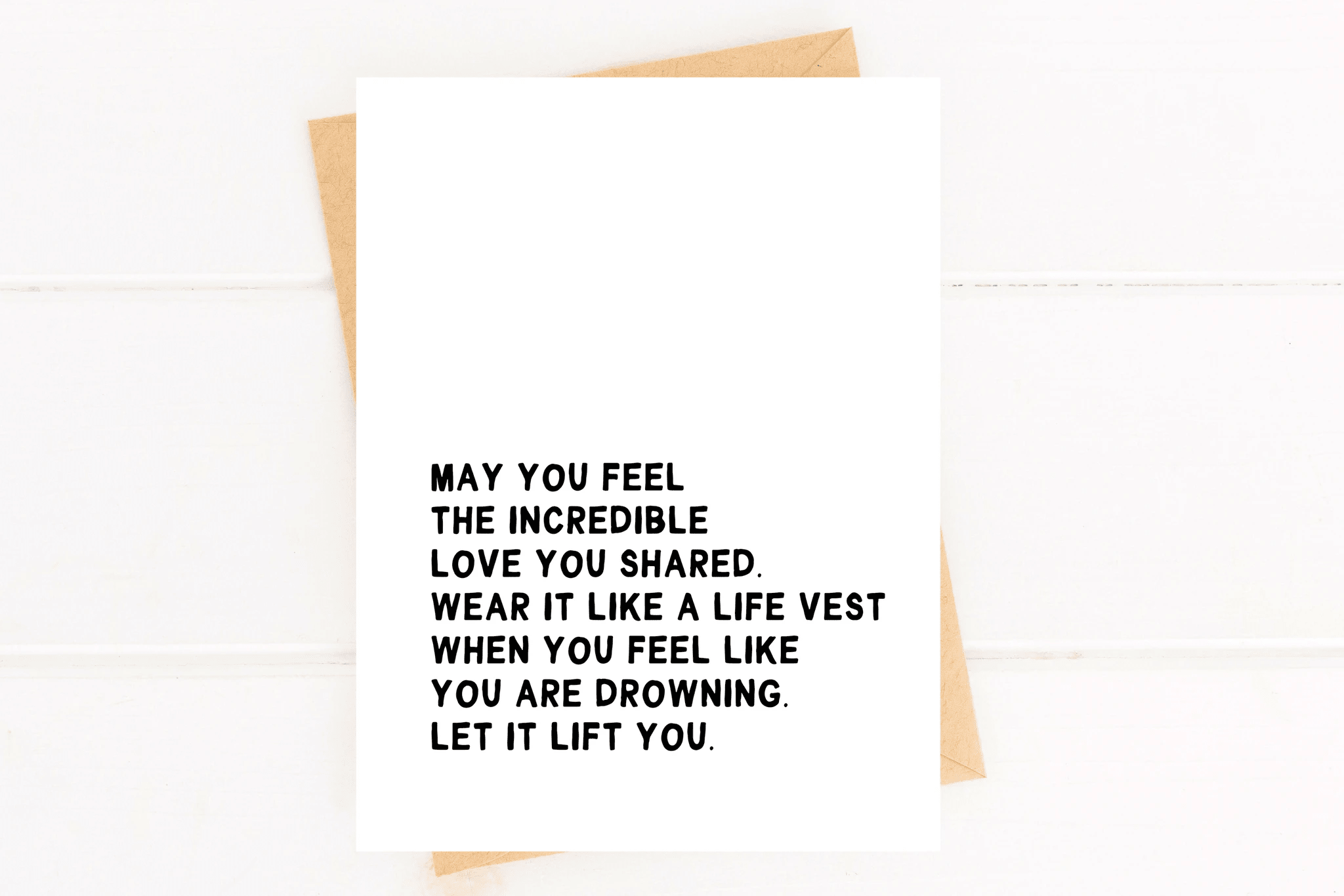 Life Vest Sympathy Card for Loss by Five Dot Post