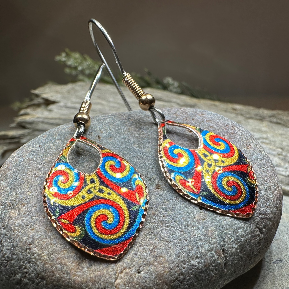 Lifeforce Celtic Spiral Copper Earrings Dangle Earrings La Vie Bien Lifeforce Celtic Spiral Copper Earrings