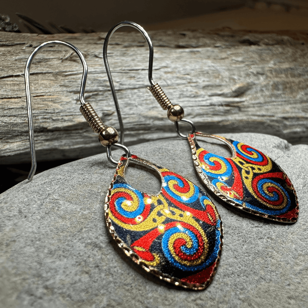 Lifeforce Celtic Spiral Copper Earrings Dangle Earrings La Vie Bien Lifeforce Celtic Spiral Copper Earrings