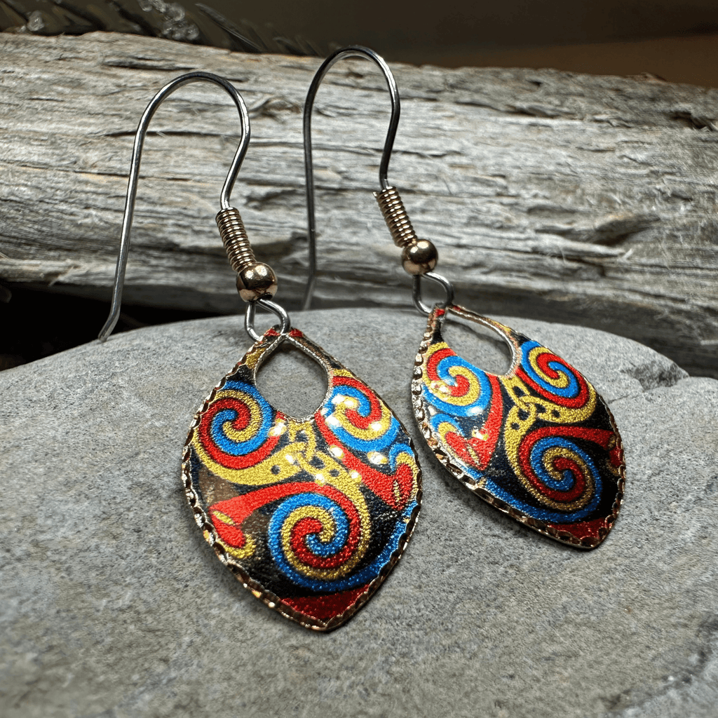 Lifeforce Celtic Spiral Copper Earrings Dangle Earrings La Vie Bien Lifeforce Celtic Spiral Copper Earrings