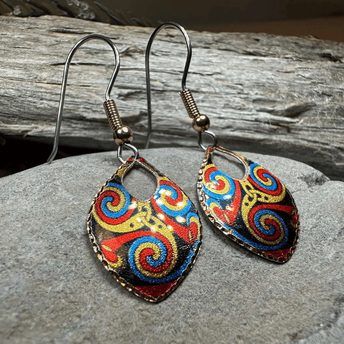 Lifeforce Celtic Spiral Copper Earrings Dangle Earrings La Vie Bien Lifeforce Celtic Spiral Copper Earrings