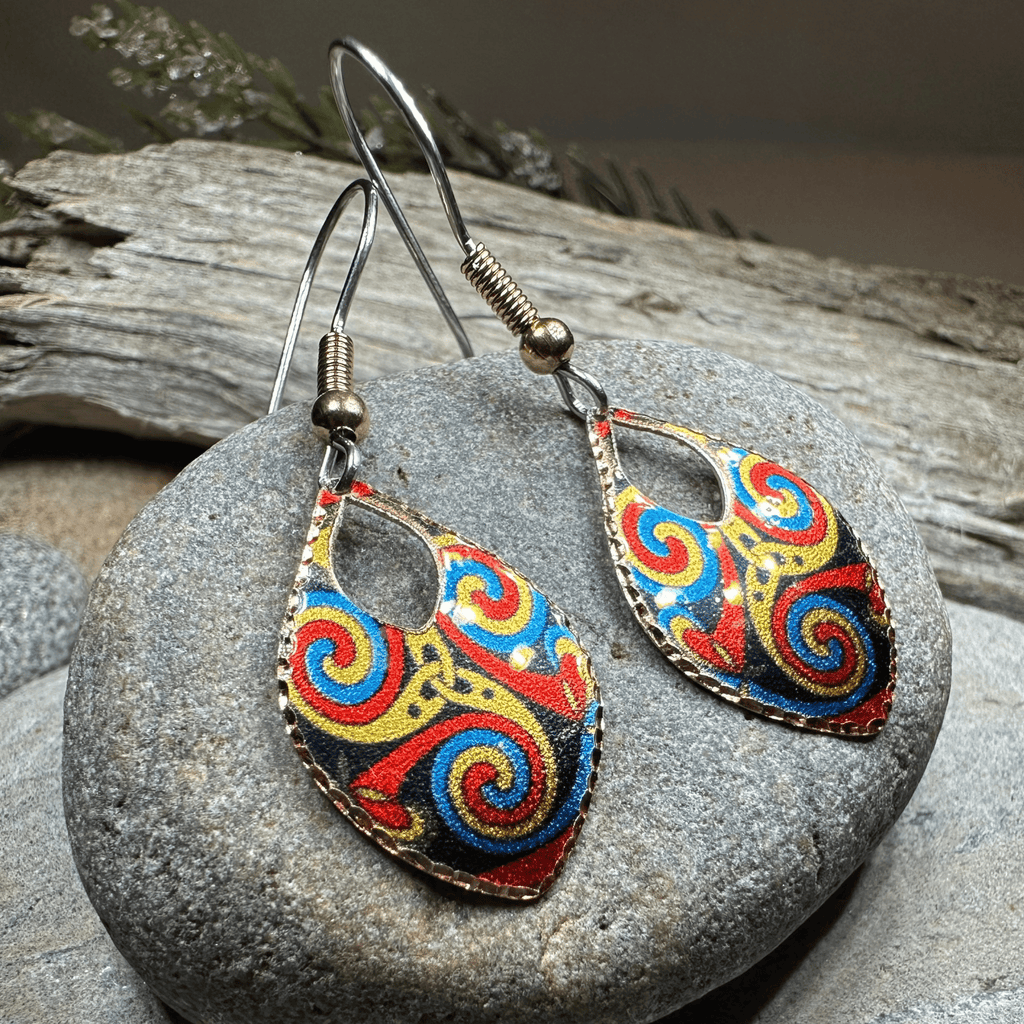 Lifeforce Celtic Spiral Copper Earrings Dangle Earrings La Vie Bien Lifeforce Celtic Spiral Copper Earrings