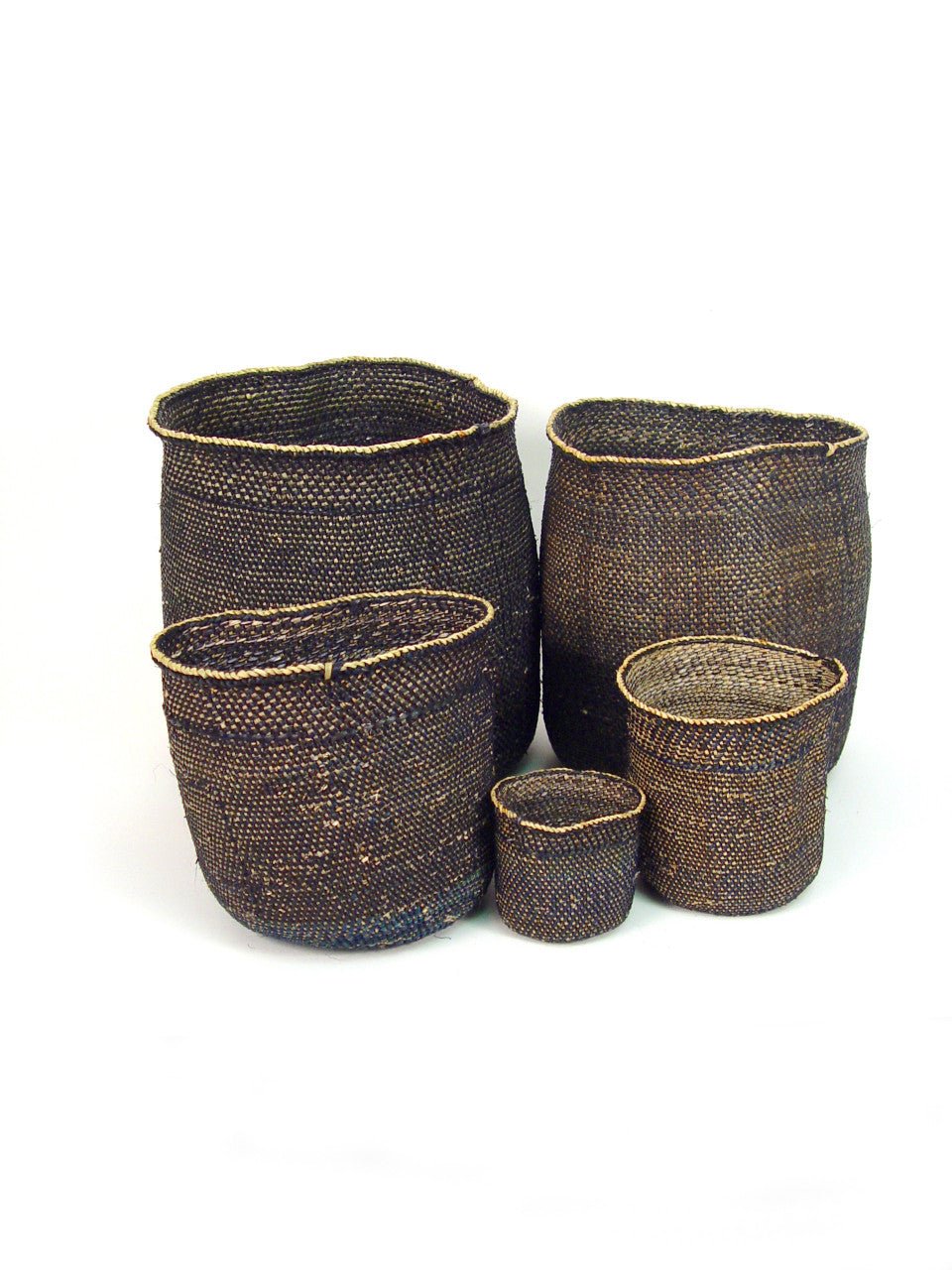 Light Black Iringa Baskets La Vie Bien Light Black Iringa Baskets