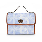 Light Blue Watercolor chrysanthemum pattern Floral Waterproof Canvas purse, elegant vegan leather botanical Handbag Bags La Vie Bien Light Blue Watercolor chrysanthemum pattern Floral Waterproof Canvas purse, elegant vegan leather botanical Handbag