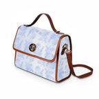 Light Blue Watercolor chrysanthemum pattern Floral Waterproof Canvas purse, elegant vegan leather botanical Handbag Bags La Vie Bien Light Blue Watercolor chrysanthemum pattern Floral Waterproof Canvas purse, elegant vegan leather botanical Handbag