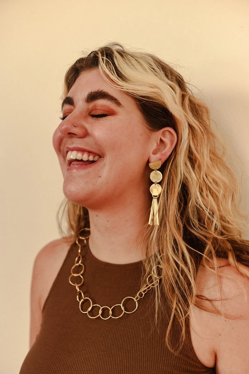 Light Loop Brass Chain Necklace