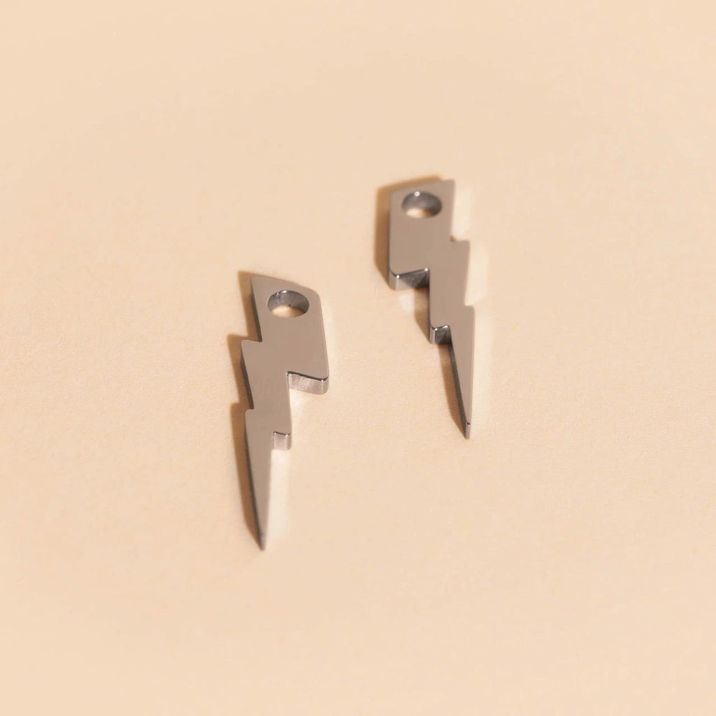 Lightning Bolt Huggie Hoop Charms by Oh Clementine
