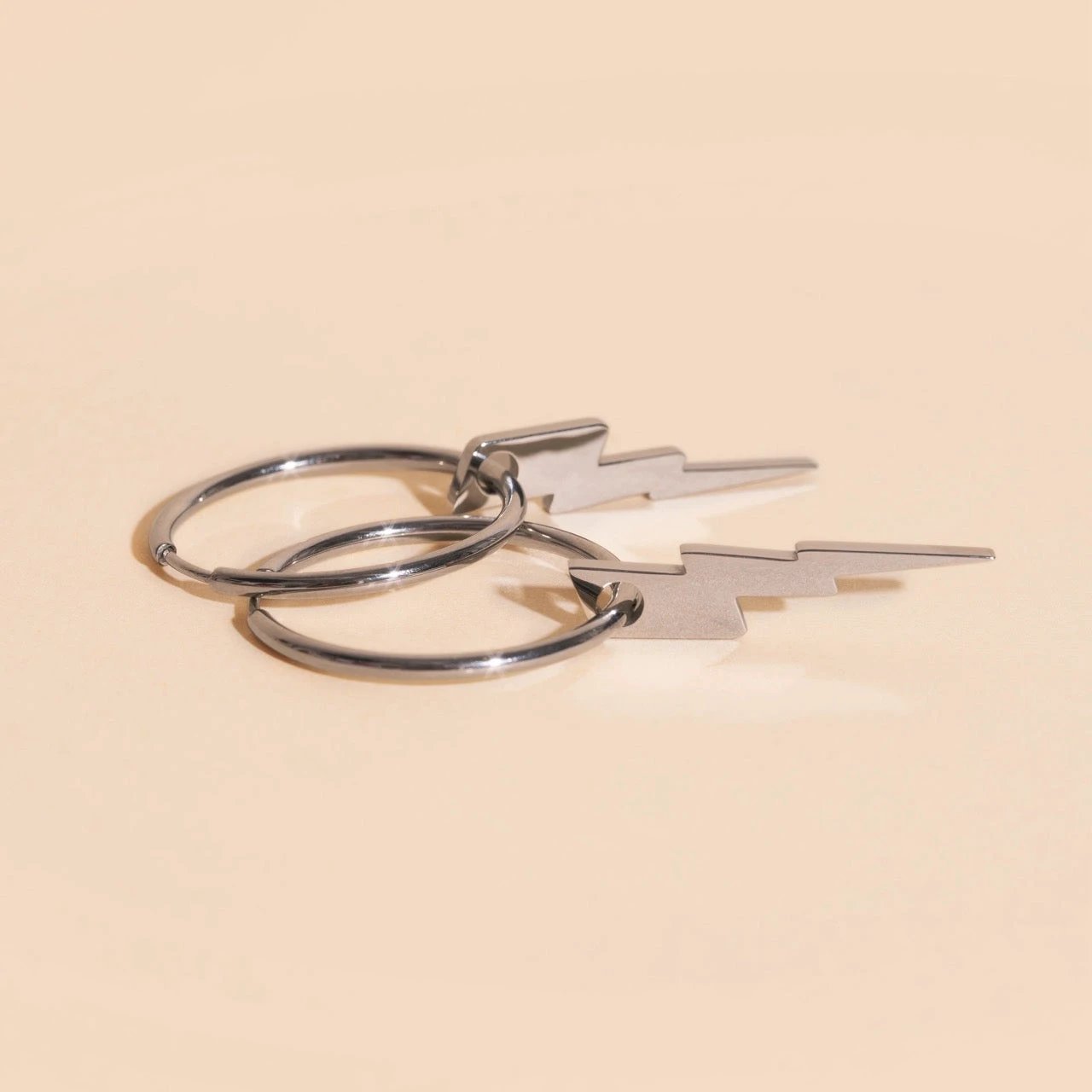 Lightning Bolt Huggie Hoop Charms by Oh Clementine